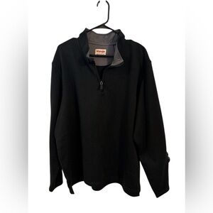 Wrangler Men's Black Zip-Up XL quarterzip Sweater